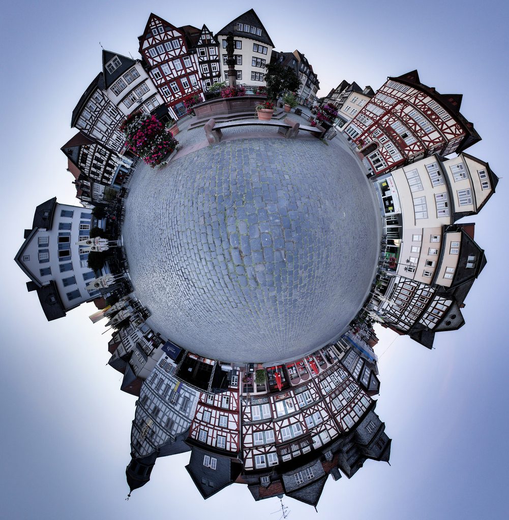 Butzbach market 360° panorama - stitched using PTGui. 